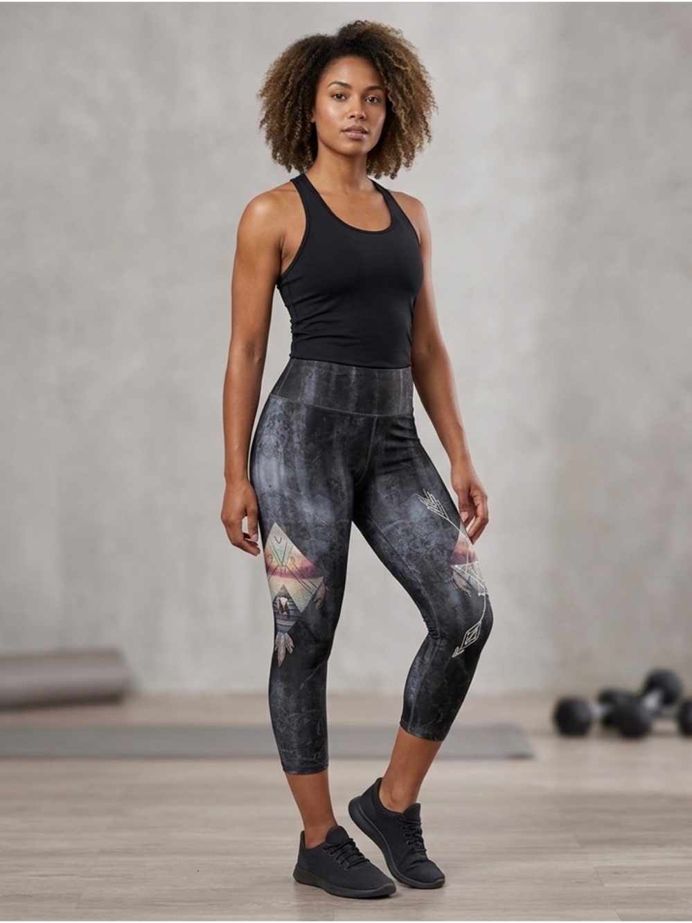 Evolution and Creation Active Ankle Crop Capri Leggings Athleisure Size Large